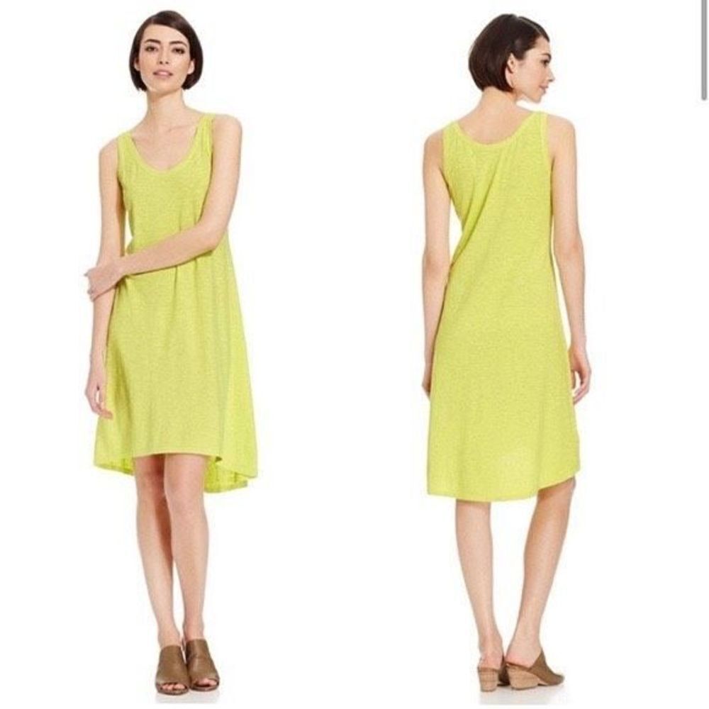 Eileen Fisher Organic Hemp Cotton A-Line Pullover Shift Dress Small
